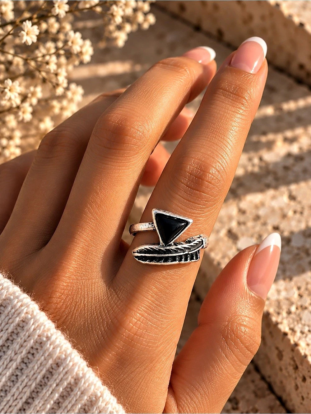 Black Stone Statement Ring